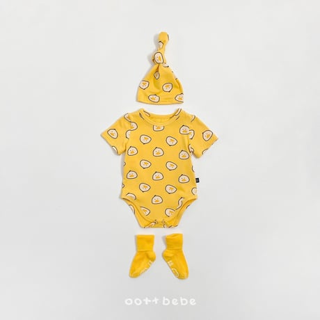 oottbebe/46. happy friends suit bonnet set S(0-6M)-M(6-12M)