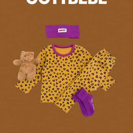 oottbebe/21. heart leopard inner wear XS(0-1Y)-XL(4-5Y)