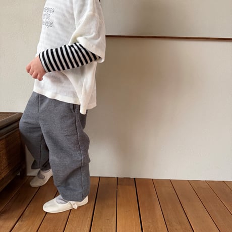 minibonbon/77. waffle half t T-shirt XS-XL