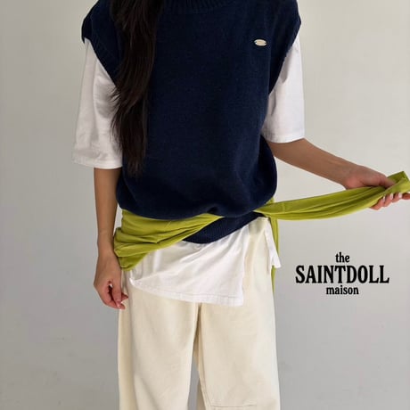 saintdoll/15. oblique section T-shirt ADULT