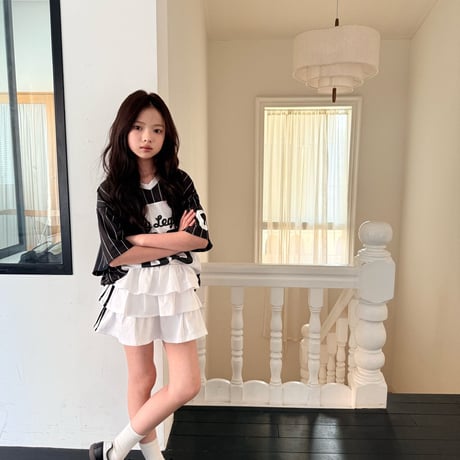 comma/122. two color number T-shirt 140-150