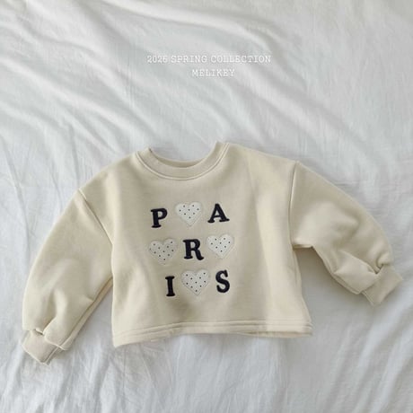melikey/21. pari heart man-to-man XS-XL
