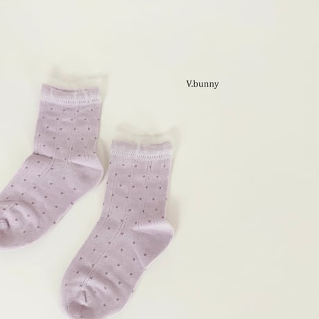 vbunny/76. raven fril socks set M(130-150)-XL(180-210)