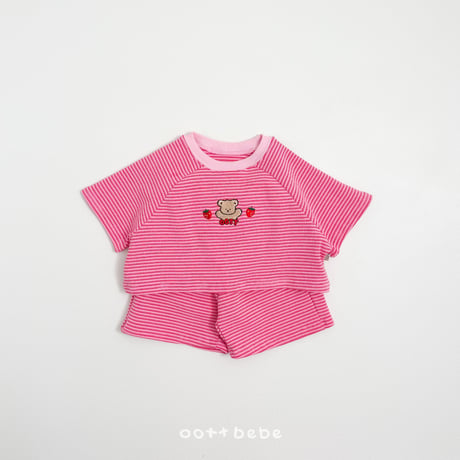 oottbebe/67. strawberry choco updown set XS(1-2Y)-XL(6-7Y)