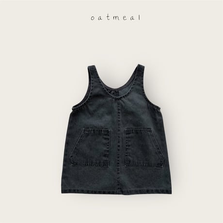 oatmeal/6. kids vintage washing one-piece XS-XL