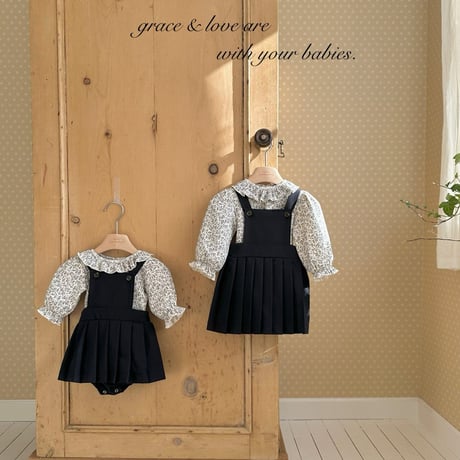 monbebe/28. emma pleated overalls & suit skirt S(1-2Y)-XL(7-8Y)