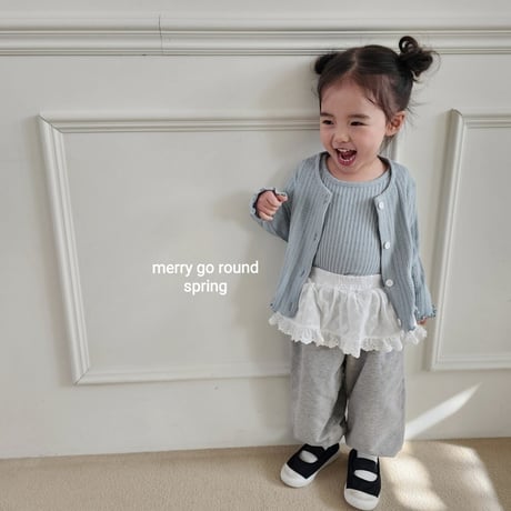 merrygoround/19. half t set cardigan XS-2XL