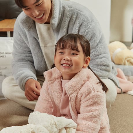 hereiam/55. kinder fleece jacket MOM-DAD