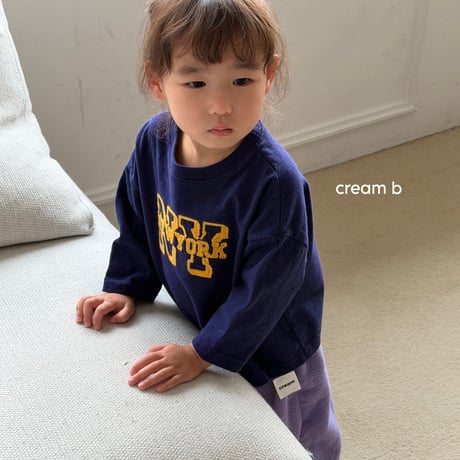 creambbang/18. new york peach embroidery T-shirt XXS-JS