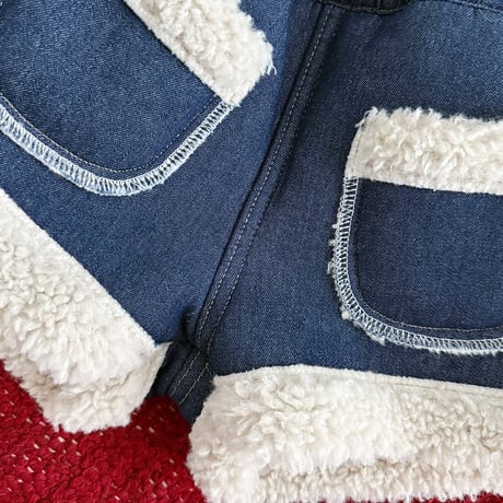 urbanrabbit/16. Shearling Denim Shorts XS-XL