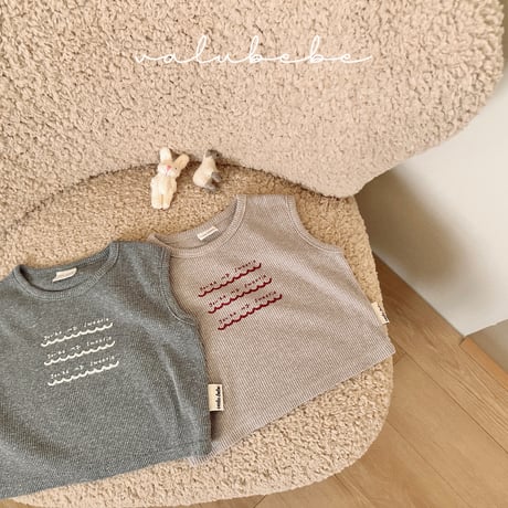 valubebe/48. waffle sleeve T-shirt 6M-S
