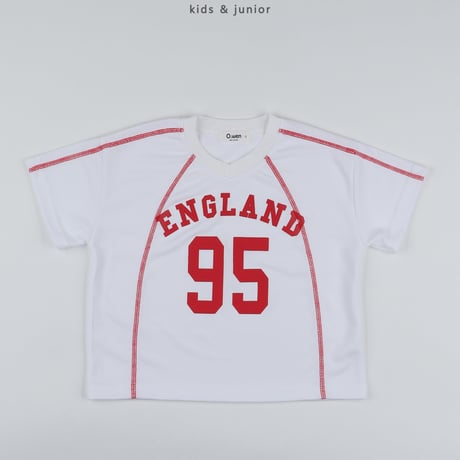 owen/55. england V neck half t T-shirt S-XL