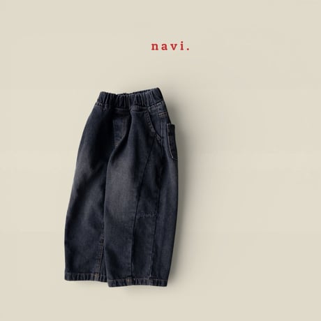 navi/28. bullon denim pants 2XL-JL