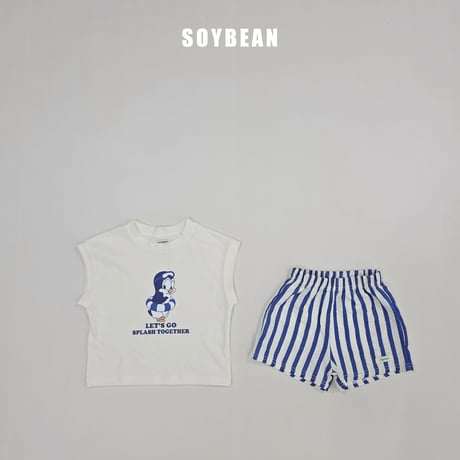 soybean/180. plan ) Penguin vacance updown set XS-XL