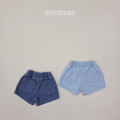 soybean/128. plan ) denim out pocket half pants JS-JM