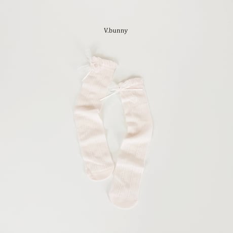 vbunny/94. vallet ribbon socks set FREE(37CM)