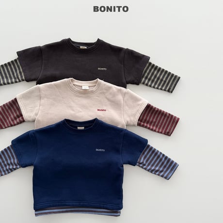 bonito/19. gimo half t rayerd T-shirt 12M-XL