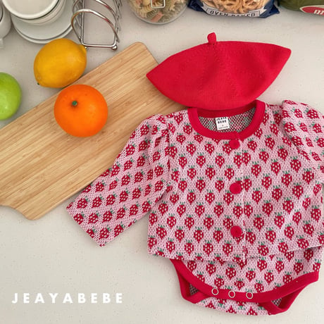 jeayabebe/8. strawberry Se T-shirt S(3-6)-M(6-12)
