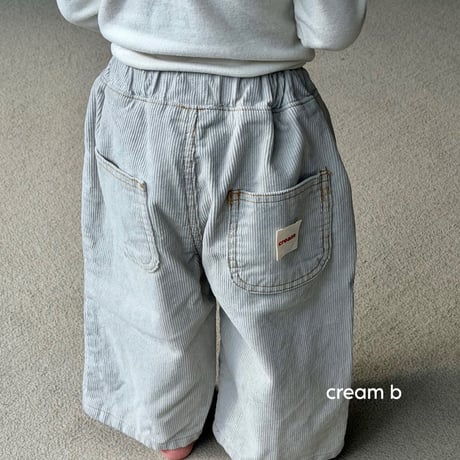 creambbang/27. gimo corduroy baggy  XXS-JS