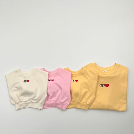haroharo/37. ribbon heart man-to-man FREE(105SIZE)