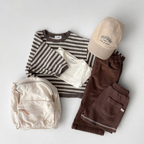 onu/18. waffle man-to-man BABY(12M)-XL(6-7Y)