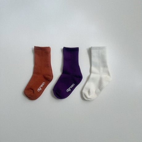 digreen/58. Dual Rib Socks(Cream Set) SOCKS_S-SOCKS_XL