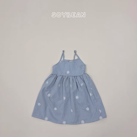 soybean/79. plan ) flower check one-piece XS-XL