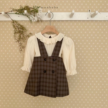 monbebe/11. harmony fril T-shirt S(1-2Y)-XL(7-8Y)