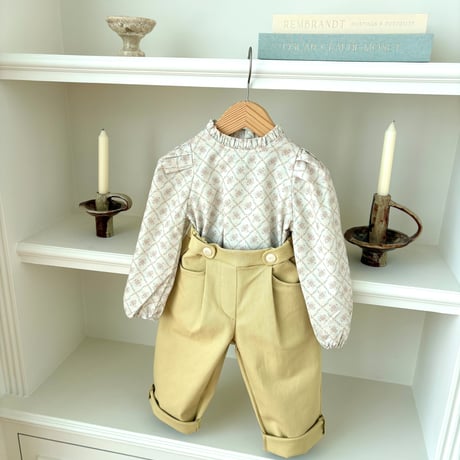 ohho/12. milk bizo pin tuck pants S-2XL