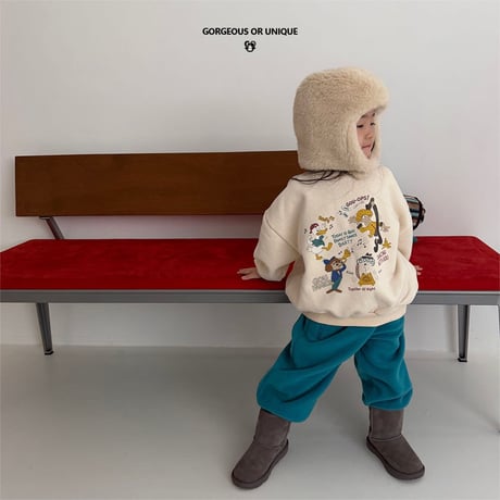 gou/80. go  you cartoon man-to-man JS(8-9Y)-JL(10-11Y)