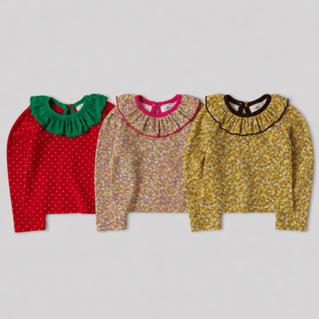 ueo/54. pipi fril T-shirt S-JS
