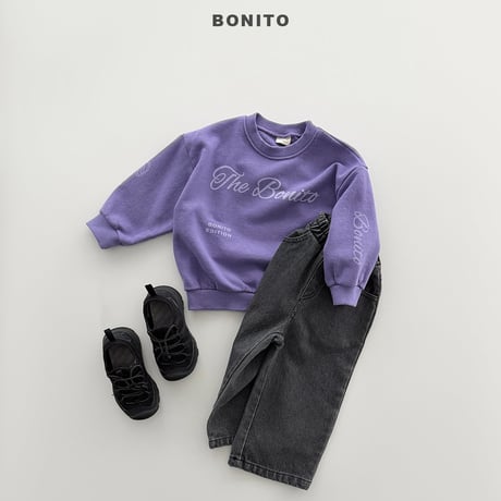 bonito/23. bonny lettering (adult) man-to-man JS-JM