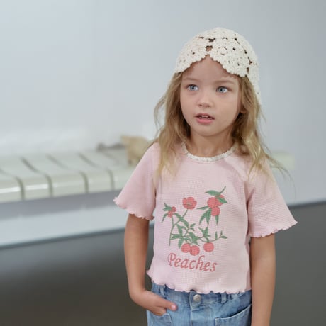 momoann/10. peach waffle T-shirt 5-13