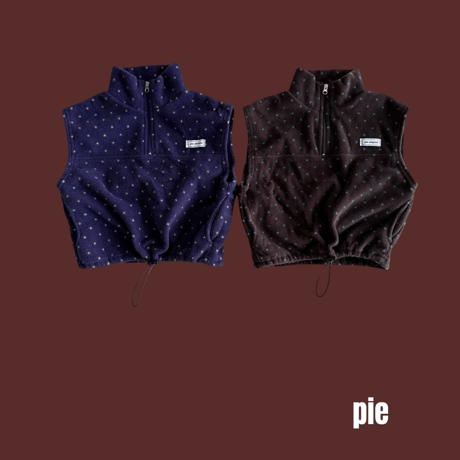 pie/17. dot fleece vest XS-XL