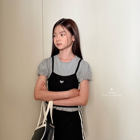 comma/230. two line puff T-shirt 140-150