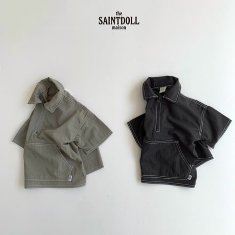 saintdoll/173. stitch half zipup shirt JS-JL