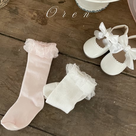 oren/5. etta lace knee socks 2(3-4Y)-6(11-12Y)