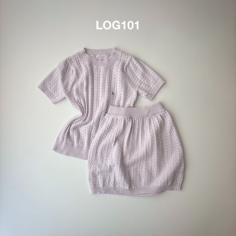 log101/89. purple knit two-piece JS-JM
