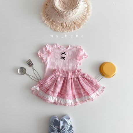 mybebe/19. double fril T-shirt XS-XL
