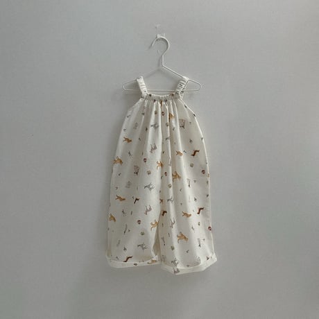 minirobe/27.  Puppy Pattern Overalls  S-XL