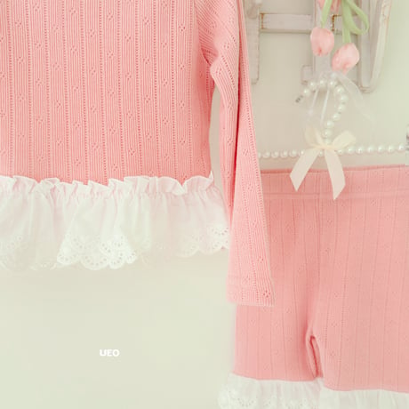 ueo/54. joy lace fril T-shirt JS-JM