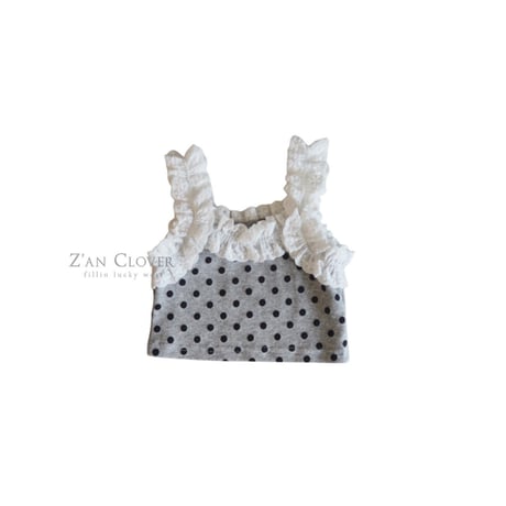 zanclover/154. dot fril sleeveless 3-11
