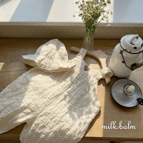 milkbalm/23. heart embroidery overalls XS(-6M)-M(12M-18M)