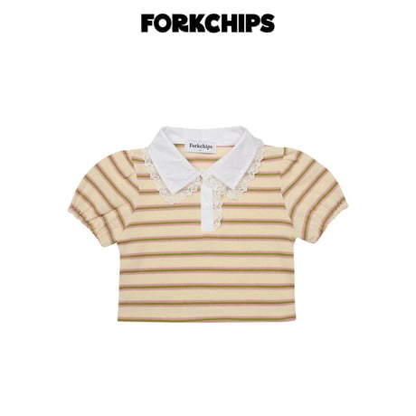 forkchips/59. rolly pop shirts collar T-shirt M-XL