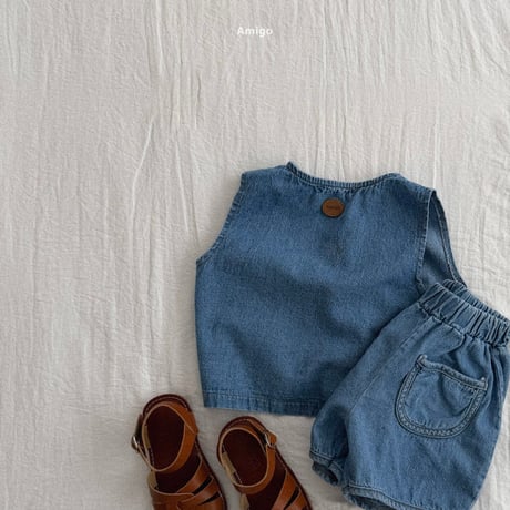 amigo/17. round denim pants XS-XL