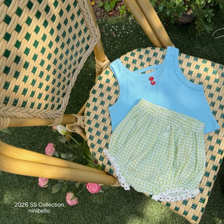 ninibello/184. tomato button sleeveless 12M-18M