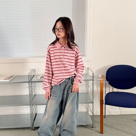 comma/54. dangara collar T-shirt 160-170