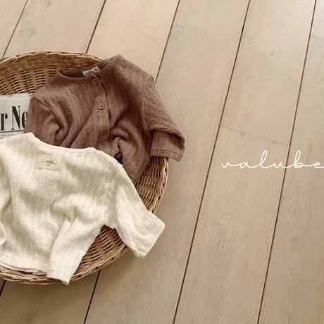 valubebe/69. leather cardigan 6M-S