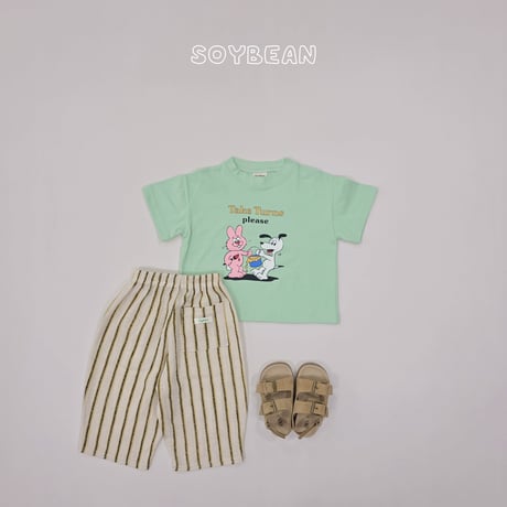 soybean/145. plan ) character half t T-shirt JS-JM