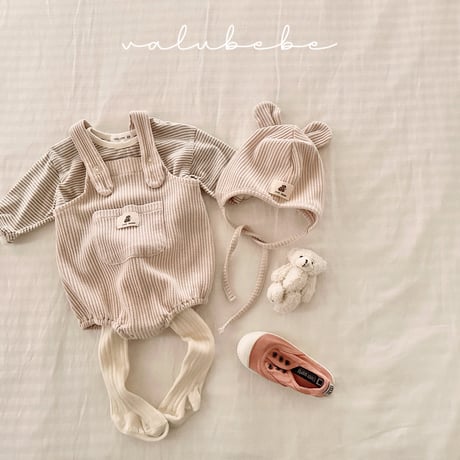 valubebe/7. waffle overalls suit 6M-18M